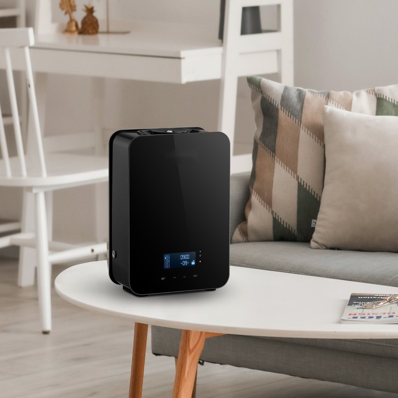 Tuoksudiffuuseri ilmanvaihtoon 180 ml kylmäsumutus langaton ohjaus vesivapaa ruostumatonta terästä ja lasia