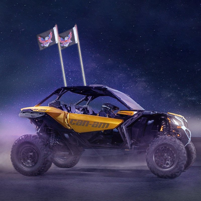 LED-mastonvalot 2 kpl 1230 mm RGB IP67 Bluetooth-sovellus RF-kaukosäädin