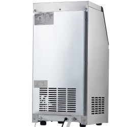 Vapaasti seisova kaupallinen jääpalakone ruostumaton teräs 38 kg vuorokaudessa 40 jääpalaa