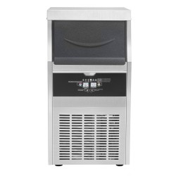 Jääpalakone ruostumatonta terästä 36 kg vuorokaudessa 11 kg säiliö 40 muottia