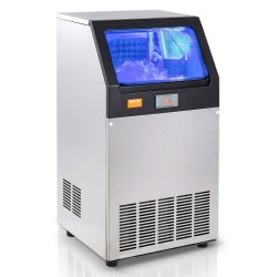 Jääpalakone kevyeen kaupalliseen käyttöön 45 kg vuorokaudessa 15 kg säiliö ruostumatonta terästä