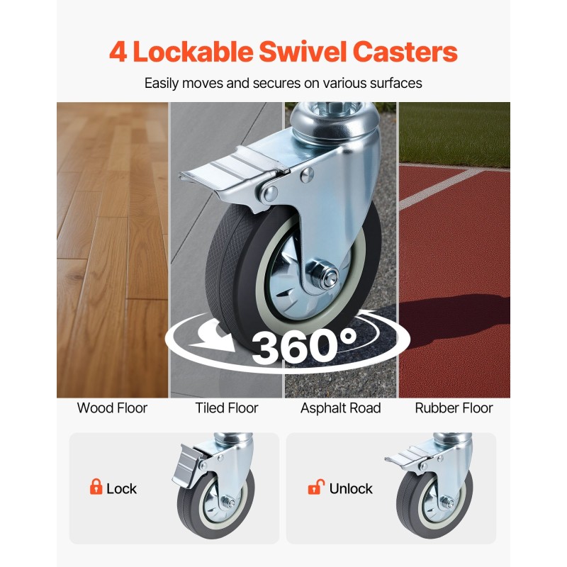 Yöpöydän wc-tuoli vahvistetuista putkista 159kg kantavuus pyörillä 5l ämpäri pehmustettu istuin