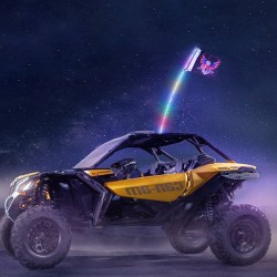 LED-piiska 5 jalan monivärinen 360 asteen spiraali IP67 sovellus ja RF-kaukosäädin DC12-24V