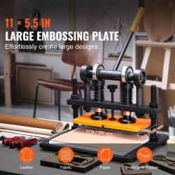 Sähkökäyttöinen nahkaleikkuri ja prässi 280 x 140 mm prässilevy 12 mm puristusisku