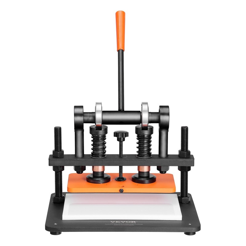 Sähkökäyttöinen nahkaleikkuri ja prässi 280 x 140 mm prässilevy 12 mm puristusisku