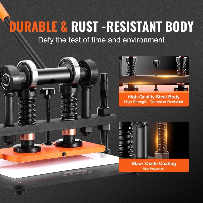 Nahkakohokuviointikone käsikäyttöinen 260x120mm levy 12mm isku 1,5t kantavuus