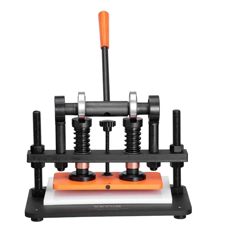 Nahkakohokuviointikone käsikäyttöinen 260x120mm levy 12mm isku 1,5t kantavuus