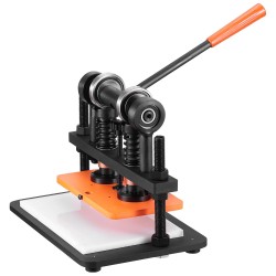 Manuaalinen nahkaleikkuri ja prässi teräsrunko 25 9 x 15 cm prässilevy