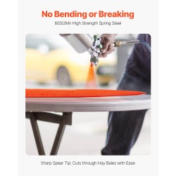 Paalikeihäs 1250 mm jousiterästä 725 kg kantavuus kaksi 430 mm tukikeihää traktoriin