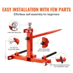 Heinäharkospiikki jousiterästä 49 tuuman pääpiikki 2 tukipiikkiä 725 kg kantavuus kolmipistekiinnitys