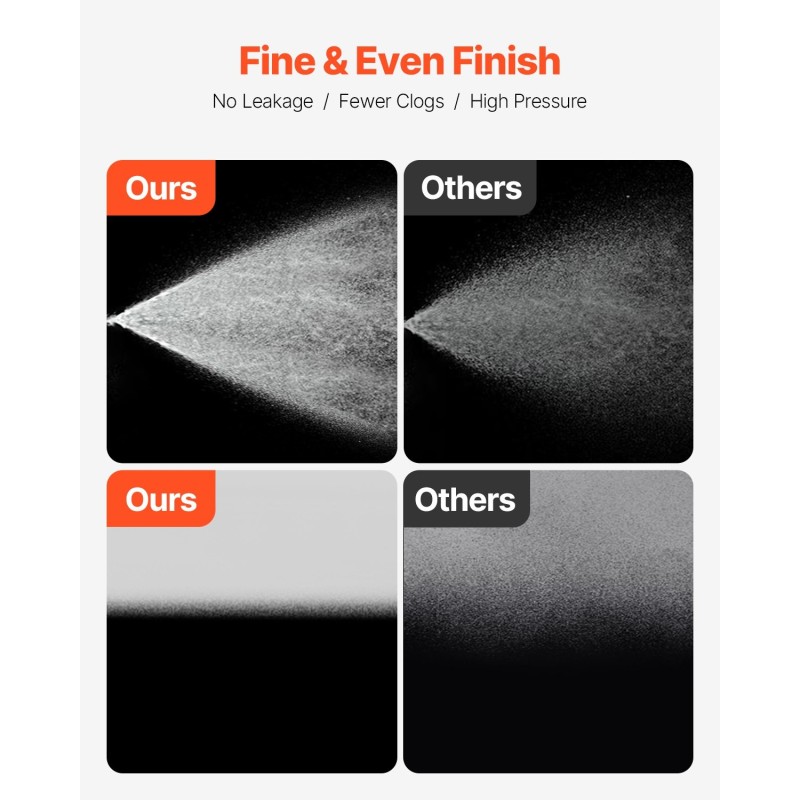 Sähkökäyttöinen airless-maalisumutin telineellä 950W 3000PSI kromattu runko 15 m letku