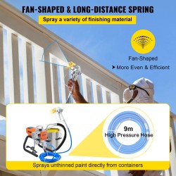 Airless-maaliruisku 600W harjaton moottori 3000PSI 9m letku 0.5m jatkovarsi