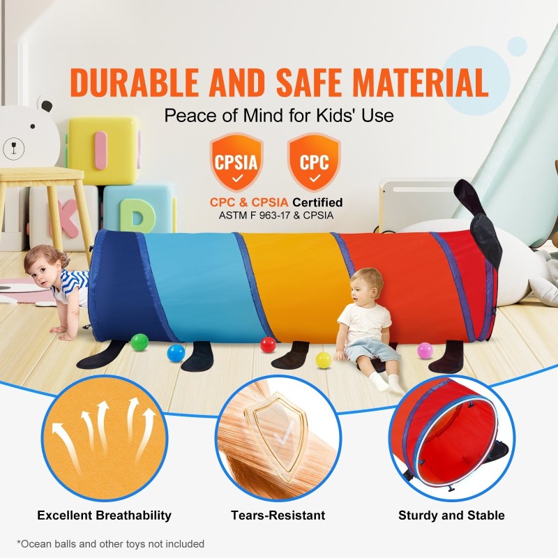 Kiipeilytunneli polyesterikankaasta teräslankatuella monivärinen taitettava sisä ja ulkokäyttöön