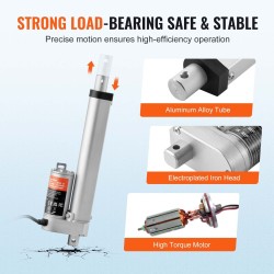 Lineaarinen toimilaite 12V iskunpituus 150 mm nopeus 14 mm/s 1000N IP54