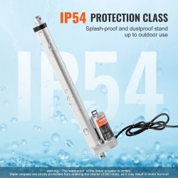 Lineaaritoimilaite alumiiniseos 12V 300 mm iskunpituus 1000N IP54 suojaus