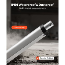 Lineaaritoimilaite 12V alumiinirunko 101,6 mm isku 1000N 15 mm/s IP54 säädettäviin pöytiin