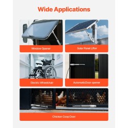 Lineaaritoimilaite 12V alumiinirunko 101,6 mm isku 1000N 15 mm/s IP54 säädettäviin pöytiin