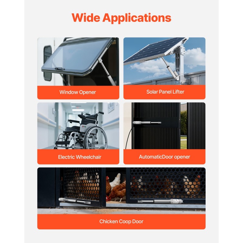 Lineaaritoimilaite 12V alumiinirunko 101,6 mm isku 1000N 15 mm/s IP54 säädettäviin pöytiin
