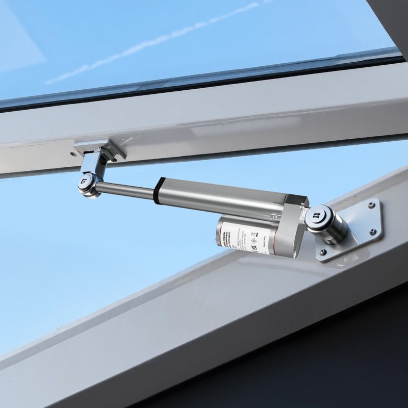 Lineaaritoimilaite 12V alumiinirunko 101,6 mm isku 1000N 15 mm/s IP54 säädettäviin pöytiin