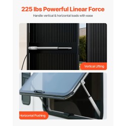 Lineaaritoimilaite 12V 250 mm iskunpituus 1000N 15 mm/s alumiiniseosrunko IP54 kiinnityskannattimella