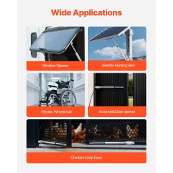 Lineaaritoimilaite 12V 250 mm iskunpituus 1000N 15 mm/s alumiiniseosrunko IP54 kiinnityskannattimella