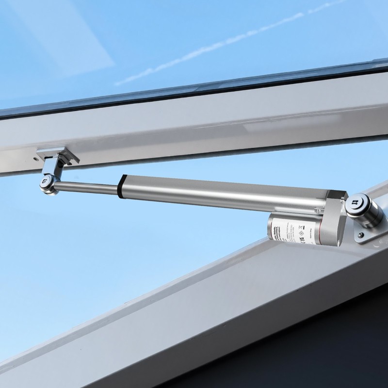 Lineaaritoimilaite 12V 250 mm iskunpituus 1000N 15 mm/s alumiiniseosrunko IP54 kiinnityskannattimella