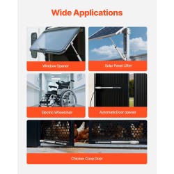 Lineaaritoimilaite 12V 1000N 203mm iskunpituus 15mm/s IP54 alumiinirunko