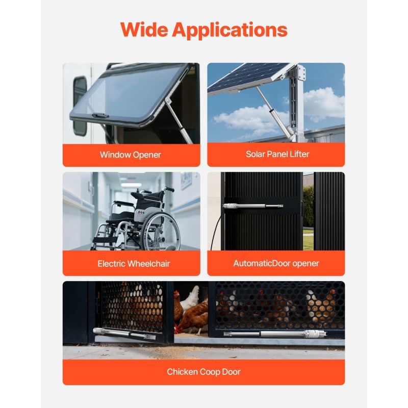 Lineaaritoimilaite 12V 1000N 203mm iskunpituus 15mm/s IP54 alumiinirunko