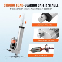 Lineaaritoimilaite 12 V 1500 N 100 mm iskunpituus IP54-suojattu alumiiniseos