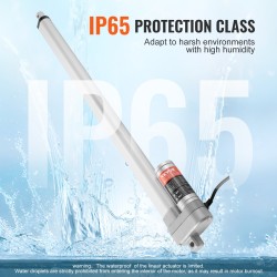 Lineaarinen toimilaite 12V 500 mm iskunpituus IP65 3000N alumiiniseosrunko ulkokäyttöön