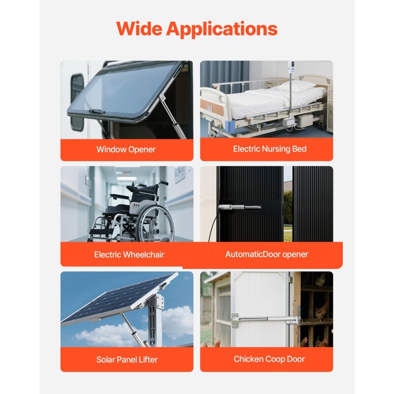 Lineaaritoimilaite 12 V alumiiniseos IP65 101,6 mm iskunpituus 3000 N asennuskannakkeilla