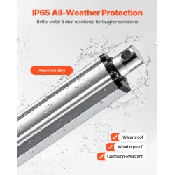 Lineaaritoimilaite 12V alumiiniseos 152 mm iskunpituus 3000N IP65 aurinkopaneelien seurantaan