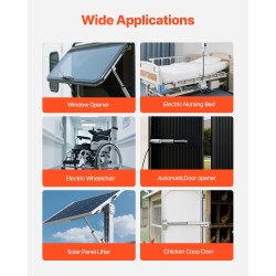 Lineaaritoimilaite 12V alumiiniseos 152 mm iskunpituus 3000N IP65 aurinkopaneelien seurantaan