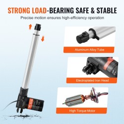 Lineaaritoimilaite raskaan käytön 12V 300 mm 6000N IP44 alumiiniseos