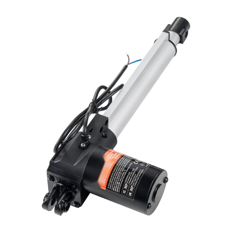 Lineaaritoimilaite 12 V 200 mm iskunpituus työntövoima 6000N 5 mm/s alumiiniseosrunko IP44