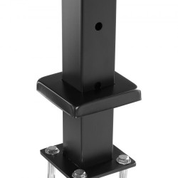 Kaidepylväät ruostumatonta terästä neljäkymmentäkaksi tuumaa neljä kappaletta musta parvekkeelle