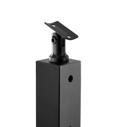 Vaijerikaidepylväät 4 kpl ruostumaton teräs SUS304 36 tuumaa 2x2 musta