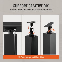 Kaapeli-kaidetolppa 91,4 cm ruostumaton teräs reiätön 1 kpl musta