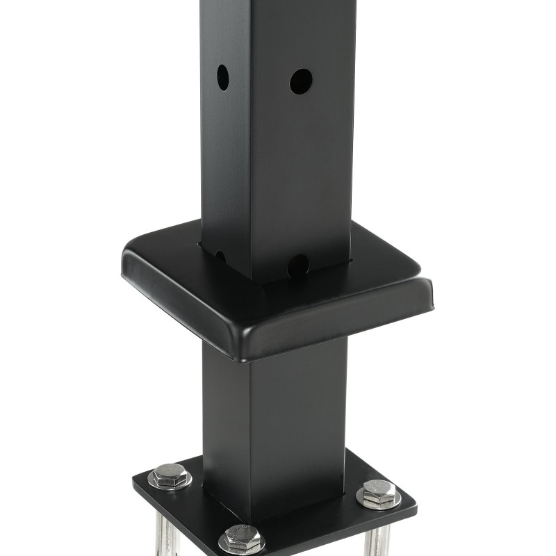 L-muotoinen kaidetolppa 36-tuumainen ruostumaton teräs kymmenen esiporattua reikää kulmiin