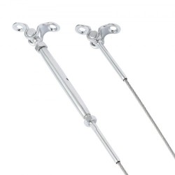 Kaidevaijerisarja T316 ruostumaton teräs 3,2 mm vaijerille puutolppiin 20 kpl