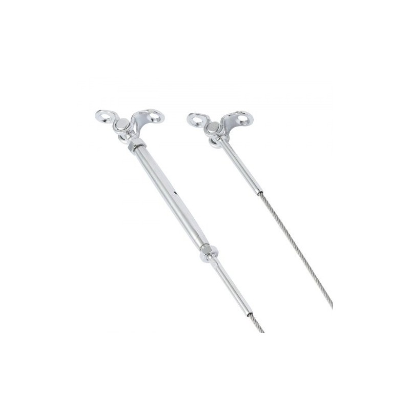 Kaidevaijerisarja T316 ruostumaton teräs 3,2 mm vaijerille puutolppiin 20 kpl