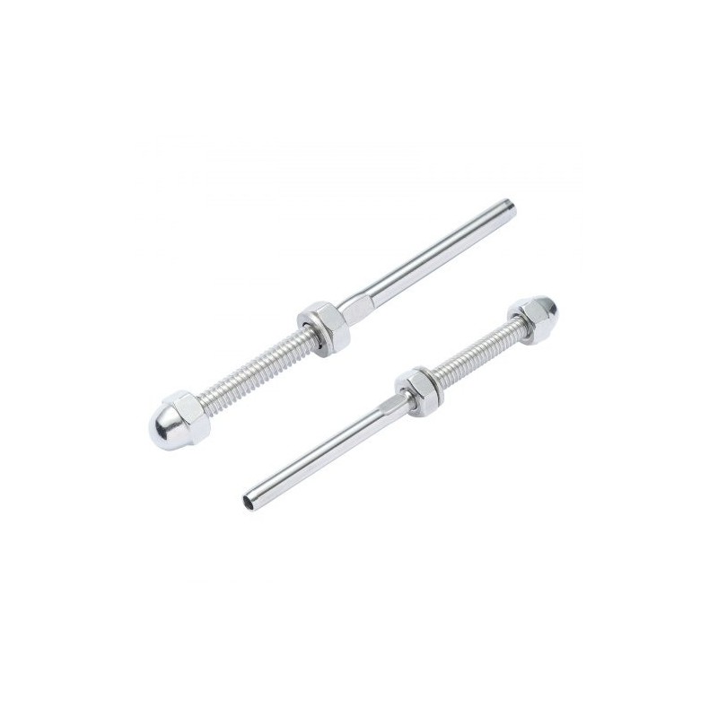 Kaiteen kiristyspäätteet 51 kpl T316 ruostumatonta terästä 3,2 mm puu ja metallipylväisiin