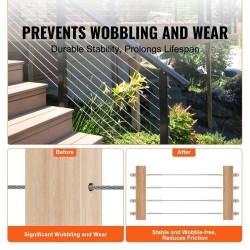 Kaapelikiristin T316-ruostumatonta terästä 3,2 mm kaapeleille puu- ja metallipylväisiin