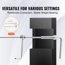 Kaidevaijerisarja näkymättömällä vastaanottimella T316-ruostumatonta terästä 3,2 mm 20 kpl puu- ja metallitolpille