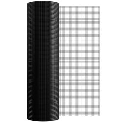 Rautalankaverkkorulla galvanoitu musta PVC pinnoite 1220 x 30480 mm 12,7 mm silmäkoko