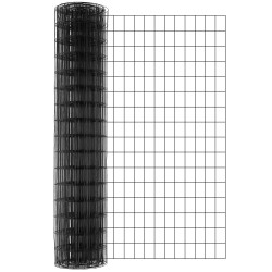 Metalliverkkorulla galvanoitua rautalankaa mustalla vinyylipinnoitteella 1220 x 15240 mm kanaille ja pieneläimille