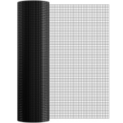 Teräsverkkorulla galvanoitu musta vinyylipinnoitettu 910 x 15240 mm kanaloihin ja puutarhaan