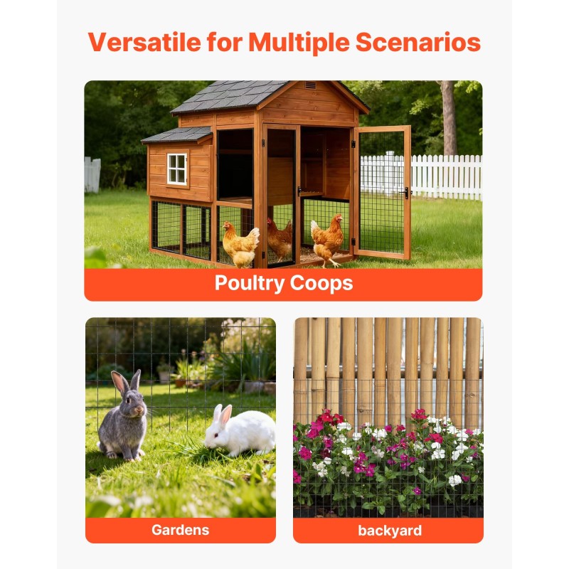 PVC-pinnoitettu hitsattu teräsverkko 91 cm x 7,62 m 2 x 3 tuuman