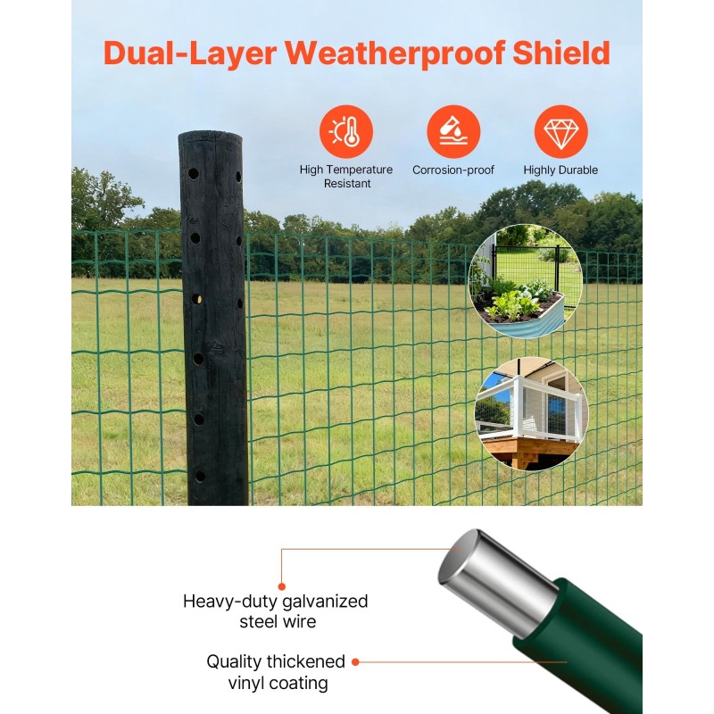 Aitaverkko sinkitty teräslanka vinyylipinnoite 1x25m 2x4 tuumaa vihreä