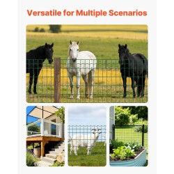 Aitaverkko sinkitty teräslanka vinyylipinnoite 1x25m 2x4 tuumaa vihreä